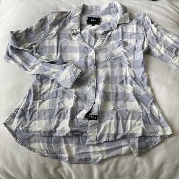 Blue and White Plaid Rails Shirt, Size XS - Picture 4 of 4